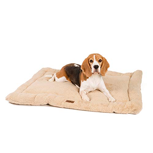 JAMAXX Selbstwärmende Thermo Hunde-Decke, Thermal Wärmematte, Fleece Kissen,Innovative Wärmedecke Hundematte Katzendecke (L) Sand von jamaxx-pets