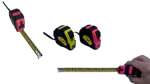 2er Set Maßband Rolle 3 Meter und 10FT feststell Funktion mit stabilem Gehäuse und rutschfestem Gummigriff – Maßbänder in 2 Farben – Für Nähen Schneidern Basteln Handwerk Haushalt DIY 2er Set Maßband Rolle 3 Meter und 10FT feststell Funktion mit stabilem Gehäuse und rutschfestem Gummigriff – Maßbänder in 2 Farben – Für Nähen Schneidern Basteln Handwerk Haushalt DIY von jameitop