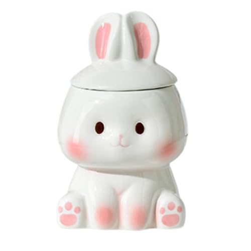 Hasen Tasse, Keramik Hasen Kaffeebecher Süße Hasen Becher Kaffeetassen Heißgetränkebecher Für Geburtstage, Frauen, Mädchen, Freundin, 15x13.5cm von jamgeery