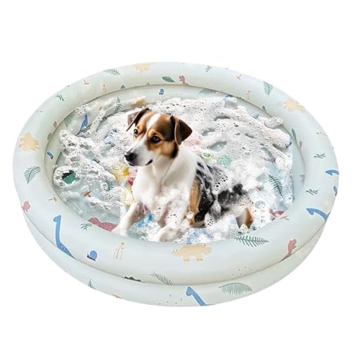 jamgeery Aufblasbarer Kinderpool Für Draußen | PVC Planschbecken - Farbenfrohe Luftkissen Badewanne Für See Außenbereich Party Terrasse Strandaktivitäten von jamgeery