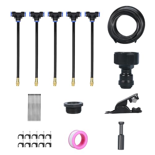 jamgeery Automatisches Bewässerungsset - Wasser-Bewässerungsanlage Für Garten - 360 Grad Verstellbarer Sprinkler Mit Nebelsprühen Für Garten, Balkon, Baumschule Und Gartenbeete von jamgeery