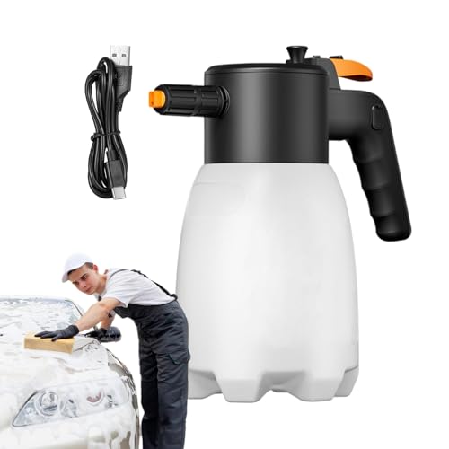 jamgeery Autoschaumsprühgerät - Auto Seifenschaum -Sprühgerät, 1,8 l Handheld wiederaufladbares Reinigungsgerät für Gartenfenster Fahrzeug Terrasse Haustier Motorrad von jamgeery