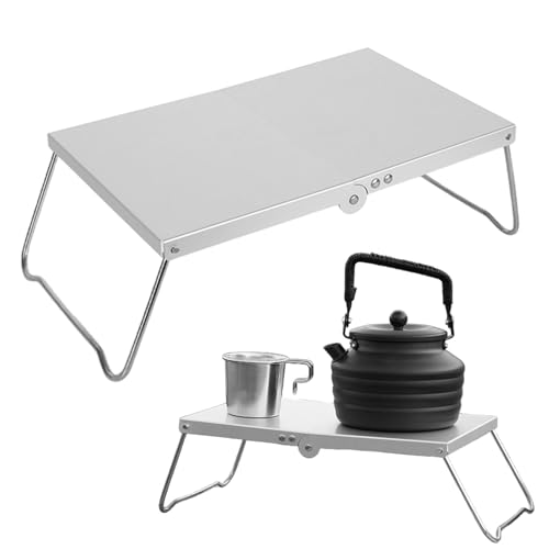 jamgeery Klappbarer großer Tisch, Camping-Klapptisch - Leichter Camping-Beistelltisch | Platzsparender, Stabiler Design-Klapptisch für Outdoor-Abenteuer von jamgeery