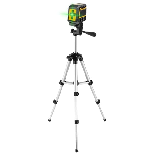 jamgeery Kreuzlinienlaser mit Stativ, Präziser Innenbereich Kreuzlinienlaser mit Stativ, Ausrichtungswerkzeug Set für Boden Installation Fenster Gartenküche Außenbereich von jamgeery