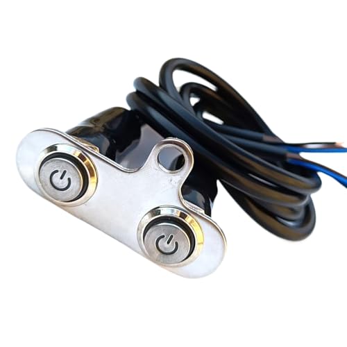 jamgeery Motorrad Lenker Lichtschalter | Lenker Scheinwerfer Rücklicht Taster | Wasserdichter Multifunktions Fahrlicht Schalter für Erwachsene von jamgeery