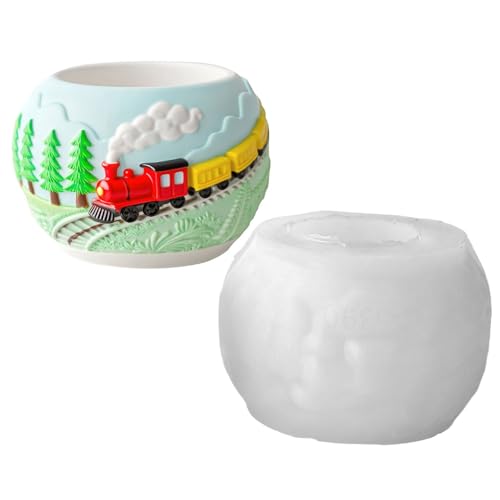 jamgeery Pflanzform 3D Zug Relief - Zement Kerzenhalter Form,Silikon Kerzenhalter Formen Für Epoxidharz Kunst Lehrer Erwachsene Kreative Schüler Kinder Veranstaltungsorganisatoren jamgeery Pflanzform 3D Zug Relief - Zement Kerzenhalter Form,Silikon Kerzenhalter Formen Für Epoxidharz Kunst Lehrer Erwachsene Kreative Schüler Kinder Veranstaltungsorganisatoren von jamgeery