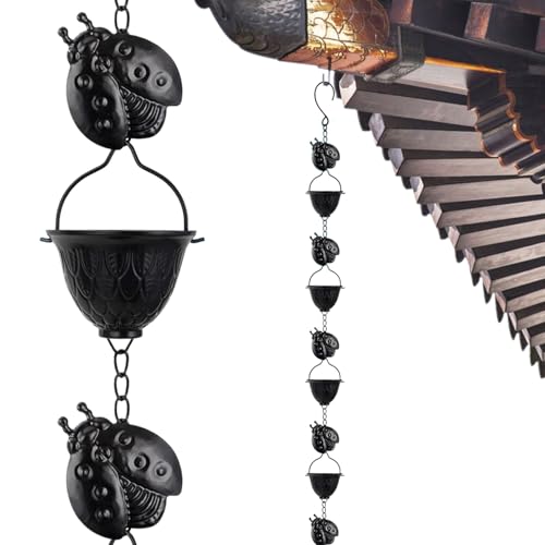 jamgeery Regenketten für draußen – 2,5 m Regenrinnenketten, strapazierfähig, 12 Tassen, Verlängerung, Ablaufrohr, Regenwassersammler, Adapter für Baldachin, Pavillon, Baum, Dach, Garten, Outdoor jamgeery Regenketten für draußen – 2,5 m Regenrinnenketten, strapazierfähig, 12 Tassen, Verlängerung, Ablaufrohr, Regenwassersammler, Adapter für Baldachin, Pavillon, Baum, Dach, Garten, Outdoor von jamgeery