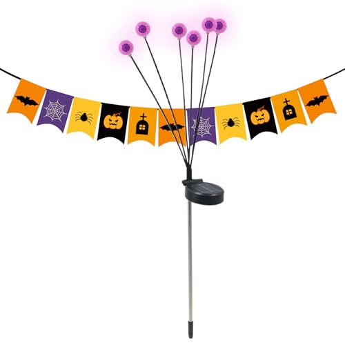 jamgeery Solare Grusel-Augen-,LED-Solar Halloween-mit Augen - Gruselige wasserdichte Beleuchtungsdekoration Weglaternen Für Gartenparties Außenbereich Gehweg von jamgeery