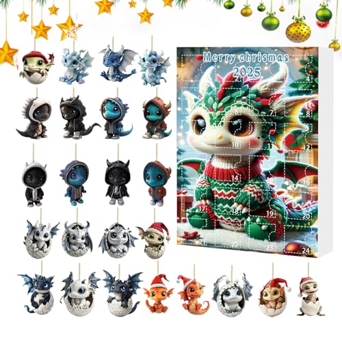 jamgeery Weihnachtsschmuck Adventskalender | Adventskalender Mit 24 Anhängern - Akryl Sammlerstück Für Wohnzimmer Fenster Wand Baum von jamgeery