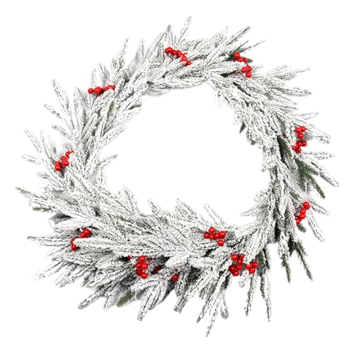 jamgeery Zedern Girlande - Künstlicher Weihnachtskranz - Weihnachtsbaumschmuck Deko Für Kamin Tisch Tür Fenster Innen Außen Winterdekoration von jamgeery
