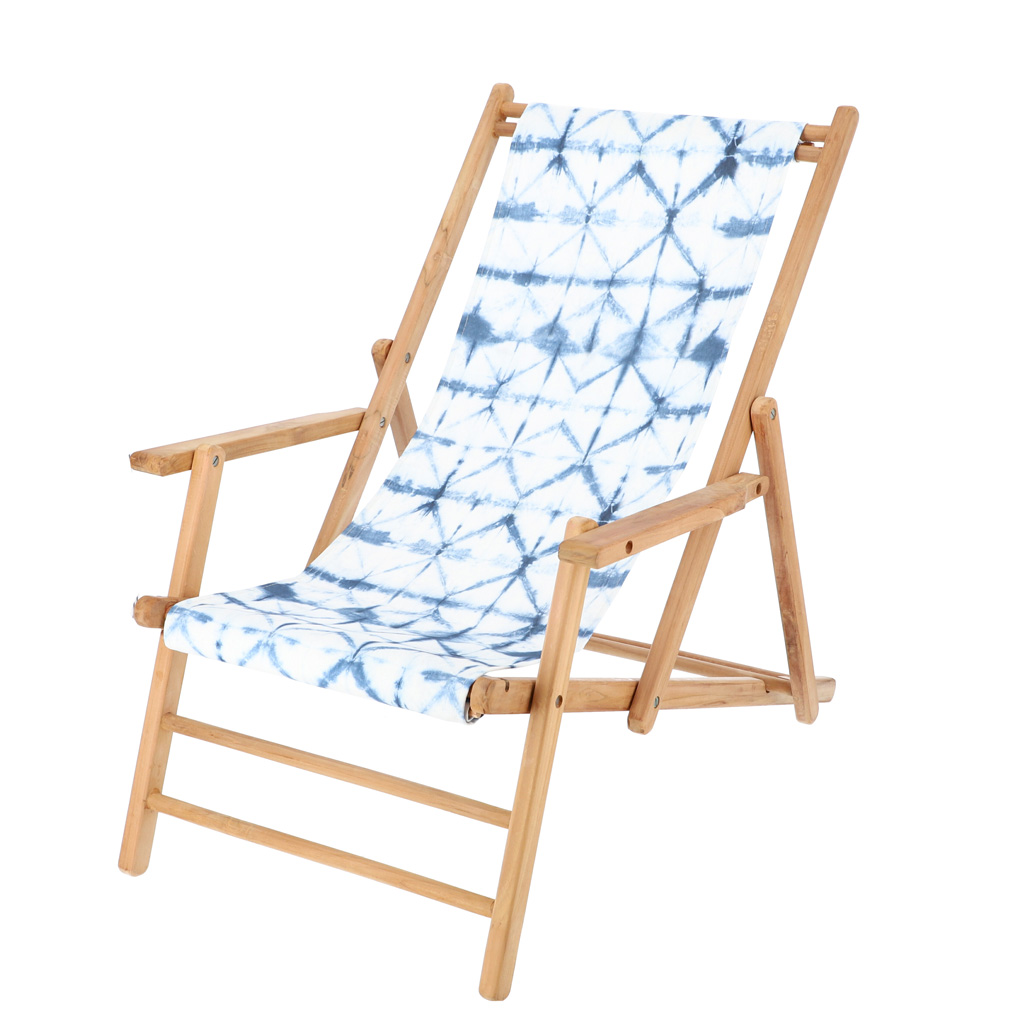 Jan Kurtz - Maxx - klappbarer Strandstuhl aus Holz mit farbigem Bezug von jankurtz
