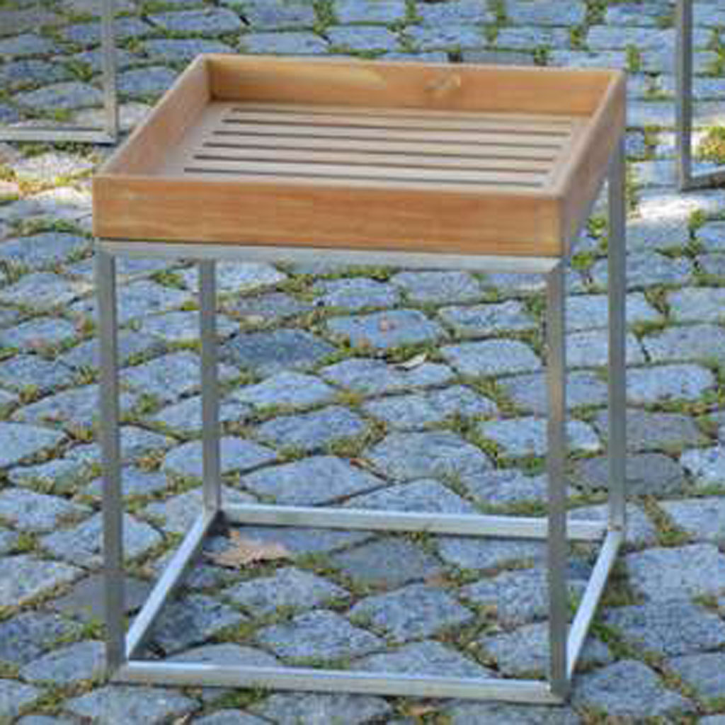 Jan Kurtz - Pino - Beistelltisch für Garten aus Holz/Stahl - 3 Größen von jankurtz