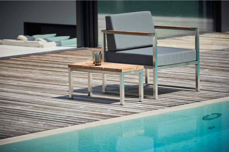 jankurtz Beistelltisch Lux aus Teakholz, Weiß jankurtz Beistelltisch Lux aus Teakholz, Weiß von jankurtz