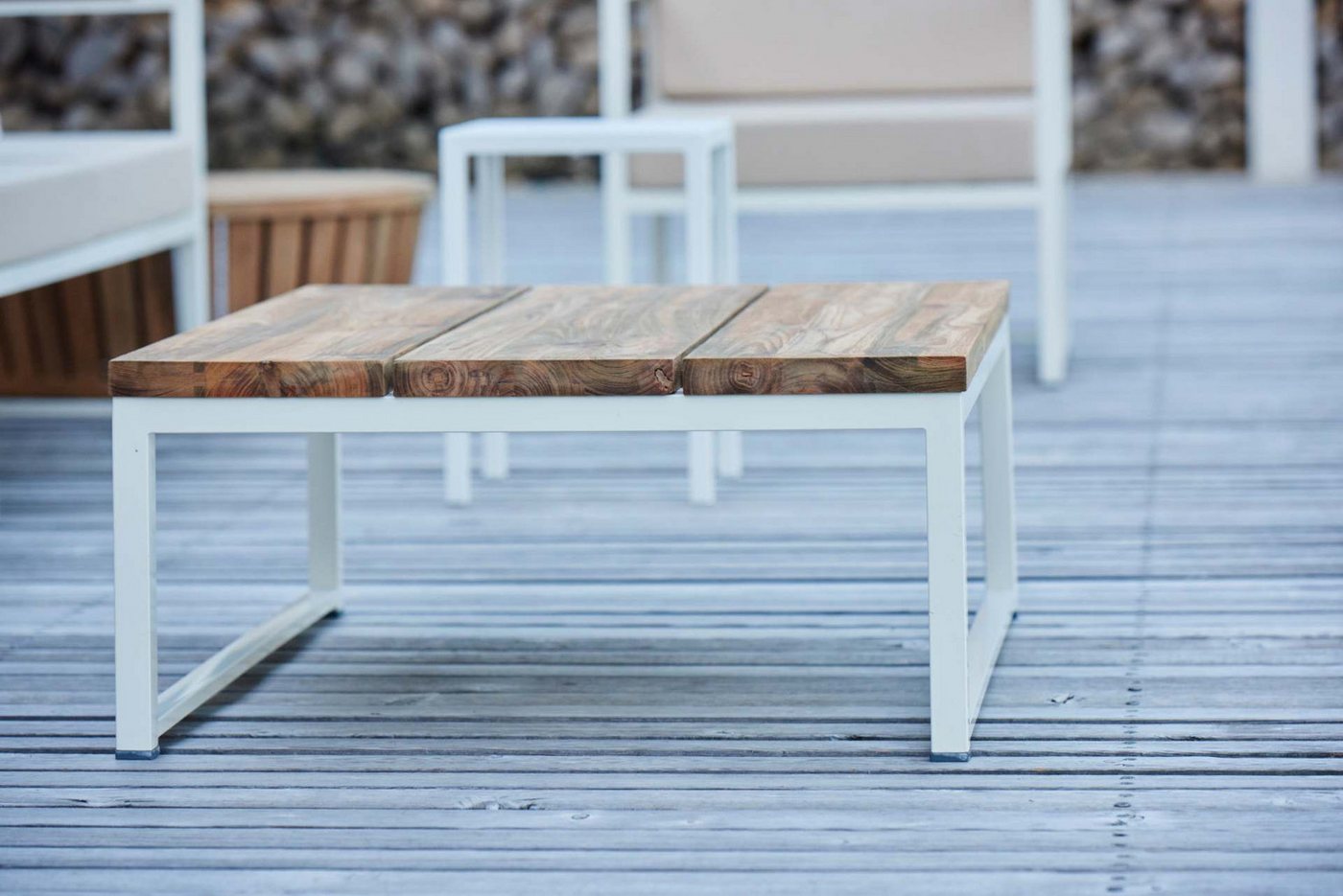 jankurtz Couchtisch Couchtisch Lux aus Teakholz, Weiß jankurtz Couchtisch Couchtisch Lux aus Teakholz, Weiß von jankurtz
