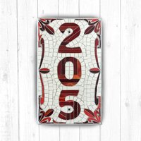 Jugendstil Mosaik Hausnummer - Adressschild Außenschild Schablone 5 Jugendstil Mosaik Hausnummer - Adressschild Außenschild Schablone 5 von janotoole