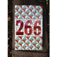 Mosaik Hausnummer, Adressschild, Straßennummer, Quadratmuster, Vorlage 7 Mosaik Hausnummer, Adressschild, Straßennummer, Quadratmuster, Vorlage 7 von janotoole