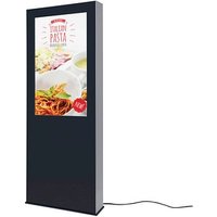 Showdown® Displays Digitale Outdoor-Stele Infostele mit LED-Display, schwarz, 116,8 cm (45,9 Zoll) von Showdown® Displays