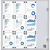 Showdown® Displays Schaukasten Economy XS silber 12x DIN A4 von Showdown® Displays