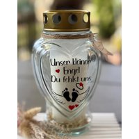 Grablicht Sternenkind |Grabkerze Im Glas | Erinnerungslicht Abschied Nehmen Trauerlicht Wetterfest Grablicht Sternenkind |Grabkerze Im Glas | Erinnerungslicht Abschied Nehmen Trauerlicht Wetterfest von japamaKreativButze