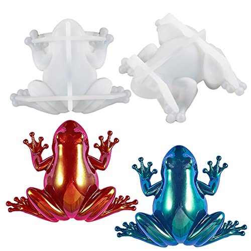2 Stück Froschharzformen, 3D-Tier-Silikonharzform für Epoxidguss, Frosch-Form, Silikonform für DIY-Harz, Tonkunst, Handwerk, Tisch, Halloween-Dekoration, Harzzubehör 2 Stück Froschharzformen, 3D-Tier-Silikonharzform für Epoxidguss, Frosch-Form, Silikonform für DIY-Harz, Tonkunst, Handwerk, Tisch, Halloween-Dekoration, Harzzubehör von japleed