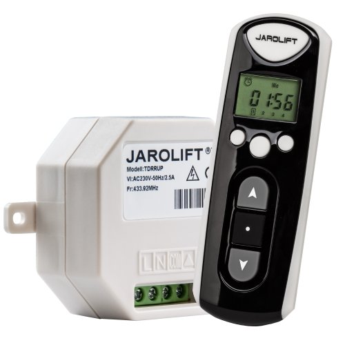 jarolift 1x Funkhandsender Timer 4-Kanal TDRCT 04 Funkfernbedienung mit Zeitschaltuhr, inkl. 9 x Funkempfänger TDRRUP Unterputz-Montage von jarolift