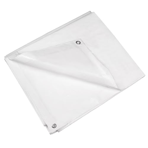 jarolift Abdeckplane Poolabdeckung Gewebeplane, Plane aus Polyethylen-Gewebe 140 g/qm, Wasserdicht Schimmelresistent Reißfest, 5 x 6 m, Weiß von jarolift