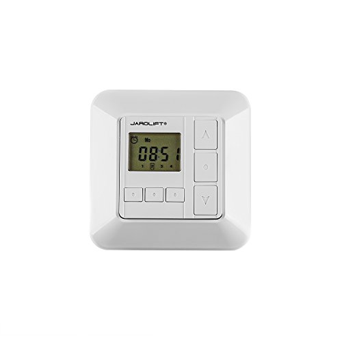 jarolift Funkwandsender 4-Kanal TDRCT 04W Funksteuerung, 433,92 MHz, Integrierte Zeitschaltuhr mit Wochenprogramm, LCD Display, 433,92 MHz von jarolift