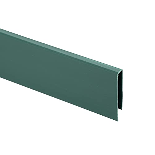 jarolift PVC Abschlussleiste Abdeckprofil für Sichtschutzmatten, Abdeckung, Sichtschutz-Zubehör, 1 m Länge, Grün von jarolift