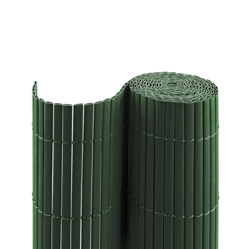 jarolift PVC Sichtschutzmatte Sichtschutzzaun, Balkon Sichtschutz Zaun für Garten Terrasse, Balkonverkleidung Privatsphäre Windschutz Wetterfest UV-beständig ohne Bohren, 180 x 400 cm, Grün von jarolift