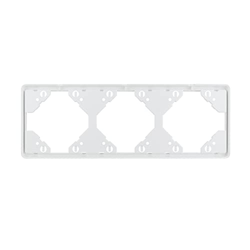 jarolift System JS1 3-fach Rahmen, für jarolift Unterputz Wippschalter und Wipptaster, Montage Waagerecht, 220 x 81 x 10 mm (B x H x T), Weiß von jarolift