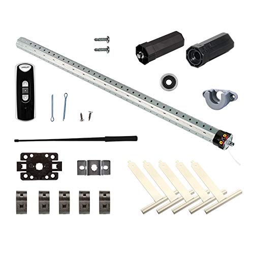 jarolift Wellenset SW40 Universal-Funk-Motor für alle Rollladenkästen bis 120 cm, Komplettset Rollladen-Welle Achtkant von jarolift
