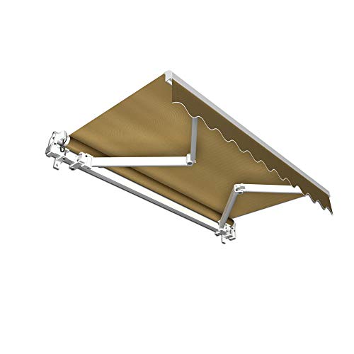 paramondo Gelenkarmmarkise Basic Balkonmarkise Sichtschutz für Terrasse, 250 x 150 cm (Breite x Ausfall), Braun Uni von paramondo