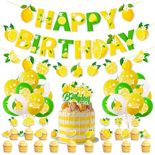 jascaela Geburtstagsparty-Dekorationsset mit Banner, Luftballons, hängenden Wirbel, Kuchen-Cupcake-Topper, Partyzubehör für Kinder, Mädchen, Frauen jascaela Geburtstagsparty-Dekorationsset mit Banner, Luftballons, hängenden Wirbel, Kuchen-Cupcake-Topper, Partyzubehör für Kinder, Mädchen, Frauen von jascaela