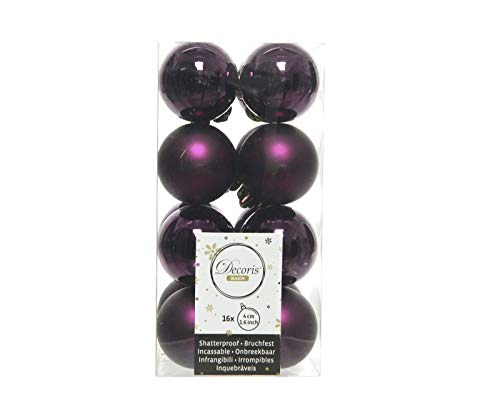jb 16 Weihnachtskugeln Christbaumschmuck Baumschmuck Weihnachtsbaumkugeln 4 cm Lila von jb