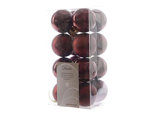 jb 16 Weihnachtskugeln Christbaumschmuck Baumschmuck Weihnachtsbaumkugeln 4 cm Marsala von jb