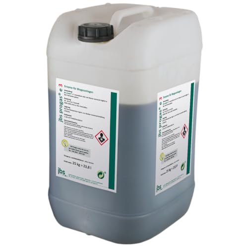 jbs progas e 3 – Enzympräparat zur Faseraufschlüsselung | Für Biogasanlagen mit hohem TS-Gehalt | Erhöht Gasleistung & Substratausnutzung | Schüttfähiges Enzymgranulat | 23,8 Liter von jbs progas