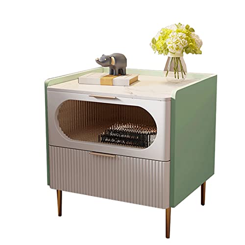 jbshop Beistelltisch Nachttisch Holz Kostenloses Installation Schlafzimmer Nachttischkabinett Schieferschluss Schließfach Nachttische (Color : 04, Size : 15.7inch/40CM) von jbshop