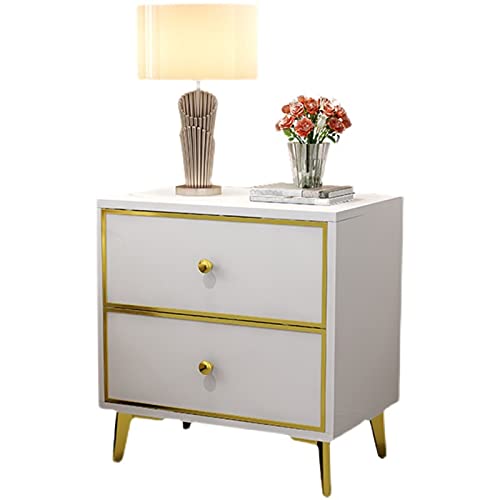 jbshop Beistelltisch Nachttisch Nachttischkabinett kleiner Lagerschrank Multifunktionslagerungsschrank Weiß Nachttisch-Seitentabelle Nachttische (Size : 40 * 50 * 38cm) von jbshop