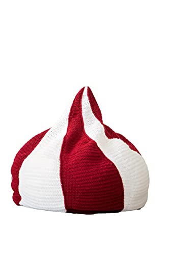 jbshop Fauler Stuhl Kreativer handgewebtes Wassertropfen faul Sofa Bohnenbeutel Couch Einzelne Streifen Home faules Sofa Sofa (Color : Blue, Size : 60 * 70CM) von jbshop