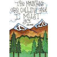 Die Berge Rufen | Jumbo-Magnet von jcaldesign