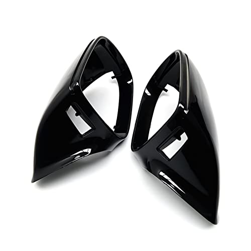 Seitenspiegelabdeckung Glänzend Schwarze Seitenflügel Rückspiegelabdeckung Gehäusekappen Für A-UDI Q5 SQ5 8R 2009–2017 & Q7 4L Facelift 2010–2015 Auto Spiegelkappen (Farbe : with Lane Assist) von jcjklwe