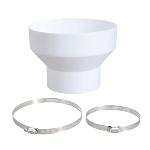 Robuster Abluftschlauch-Adapter, wandelt 150 mm auf 100 mm um, mit Metallklemmen, Zubehör für effiziente Belüftung von jdstty