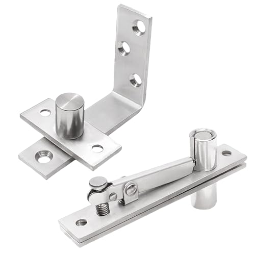 2pcs Edelstahltür Pivots Scharnier 360/90 Grad Wellen Türscharnier Unsichtbare Pivots Hardware Für Bücherregale Edelstahl Versteckt von jebyltd