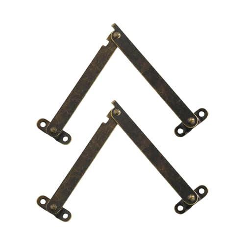 2pcs Rotierende Eisenscharniere Display Klammer Heben Aufenthalt Scharnier Klappdeckel Stützscharniere Für Holzkasten Schmuckkoffer Metall Deckelstütze von jebyltd