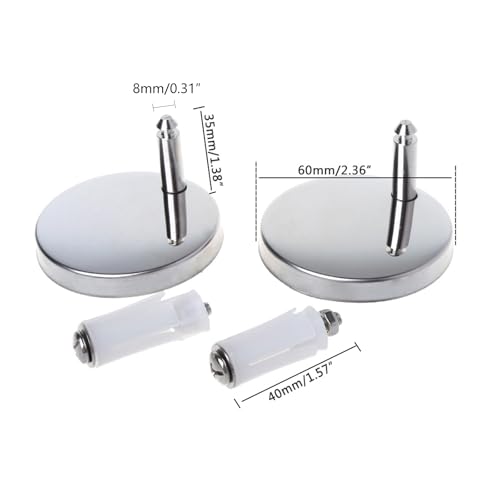2pcs Toilettensitzscharniere Ersatzscharnieranpassungsschrauben Für Toilettensitze Mit Oberen Fixscharnier 60 Mm von jebyltd