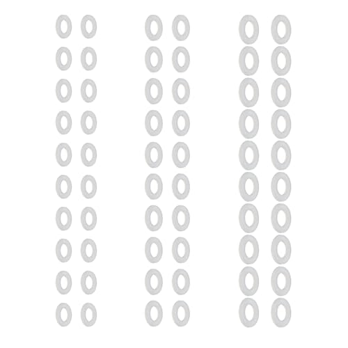 60pcs Robuste Nylonscheiben Unterlegscheiben Weiße Plastikwaschmaschinen Perfekt Für Verbesserungen Zu Hause Und Technische Wartung Weiße Abstandshalter Ringe von jebyltd