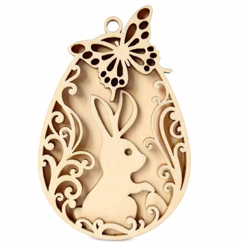 Bunnies Eier Formausschnitte Unvollendete Holzscheiben Für Erwachsene Kinder Die Hängende Ornamente Home Dekoration Klassenzimmer Kunstbedarf von jebyltd