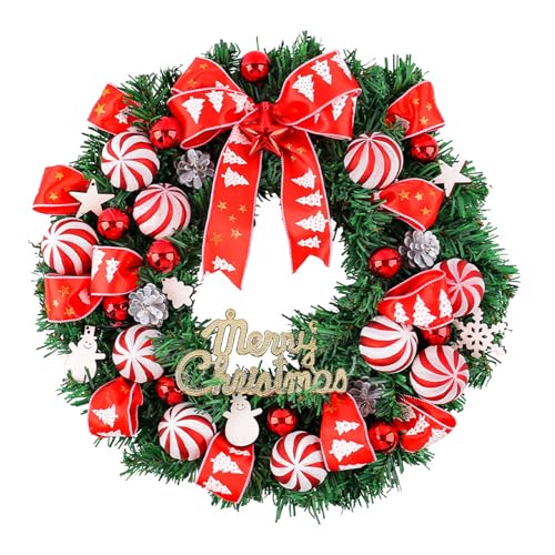 Eleganter Weihnachtskranz Mit Bowknots Saisonkranz Mit Weihnachtsbereich Für Tür Oder Kamine Verbesserung Saisonale Türhänge von jebyltd