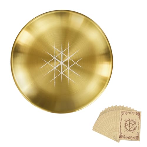 Heiden Ritual Tray Altars Teller Zink Legierungen Tarots Candlestick Rundplatte Dese Teas Leichtständer Schmucktablett Dauere Runde Tabletts Home Dekoration von jebyltd
