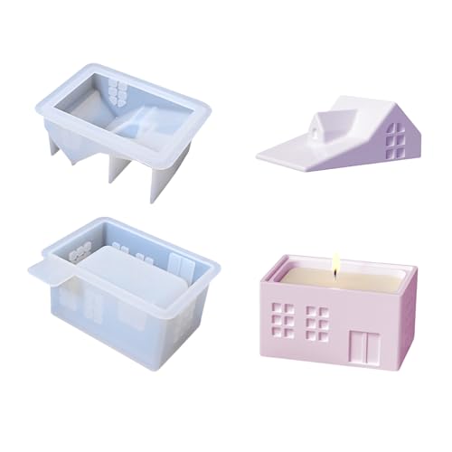 Lebensmittelqualität Silikonhandwerk Schimmel Einfache Veröffentlichung Für Harzkunst Kerze Country Cottages Design Schmuckzubehör Easy Release Silikonform von jebyltd